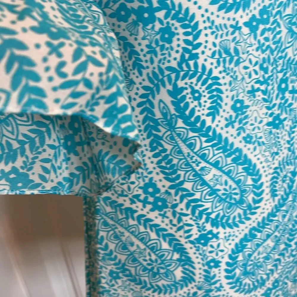 Beautiful 100% Silk Lilly Pulitzer Paisley mini Dress 6‎ coastal preppy chic fun